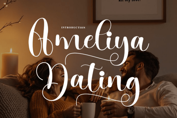 Ameliya Dating: A Script Font for Campaign Creativity