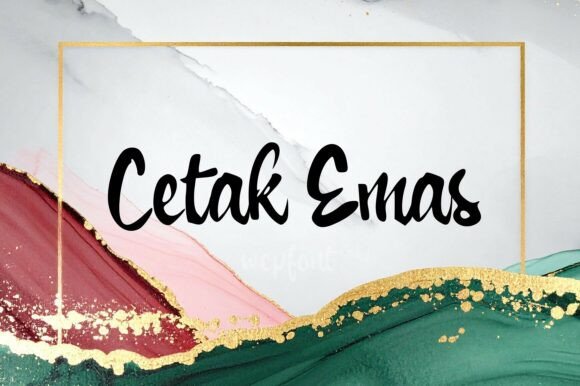Cetak Emas: A Script Font That Elevates Web Design