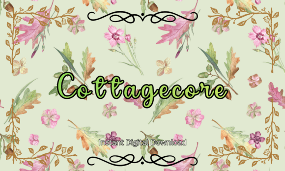 Cottagecore Font for Editorial Design