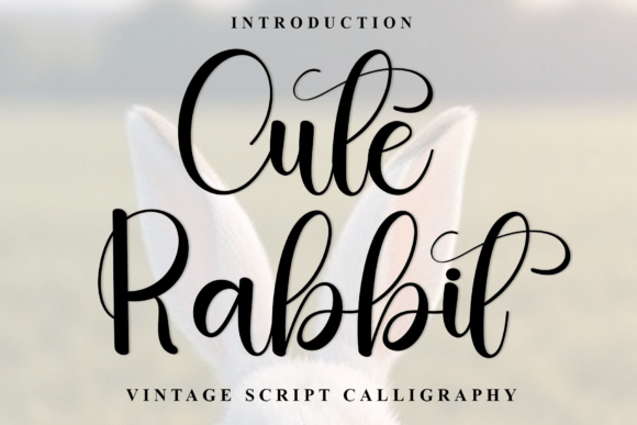 Cute Rabbit: A Script Font for Editorial Elegance