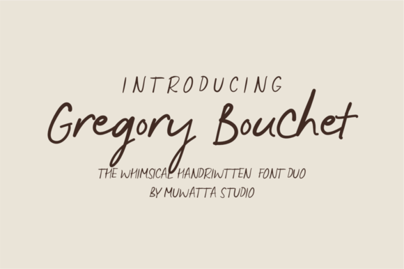 Gregory Bouchet: A Script Font for Crafters and Designers