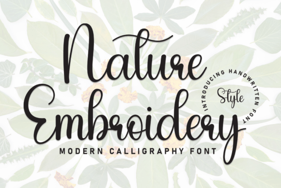 Nature Embroidery: A Font for Digital Design Magic