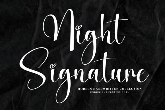 Night Signature: A Font for Timeless Elegance