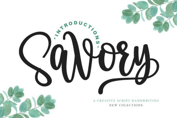 Savory: A Script Font for Editorial Elegance